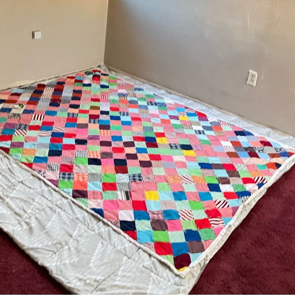 Vintage Hand Crafted Patchwork 70x90 In